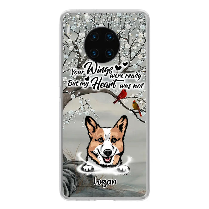 Personalized Memorial Dog Cat Phone Case - Up to 3 Pets - Best Gift For Dog/Cat Lover - Your Wings Were Ready But My Heart Was Not - Case For Xiaomi, Oppo And Huawei