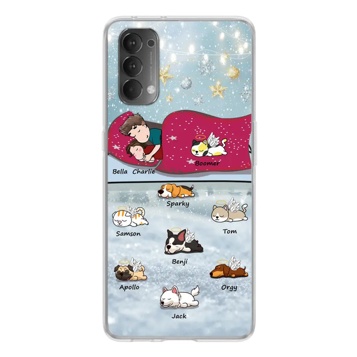 Personalized Couple With Pet Phone Case - Up to 8 Pets - Best Gift For Dog/Cat Lover - Case For Xiaomi, Oppo And Huawei