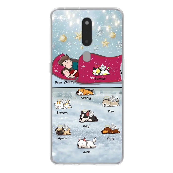 Personalized Couple With Pet Phone Case - Up to 8 Pets - Best Gift For Dog/Cat Lover - Case For Xiaomi, Oppo And Huawei