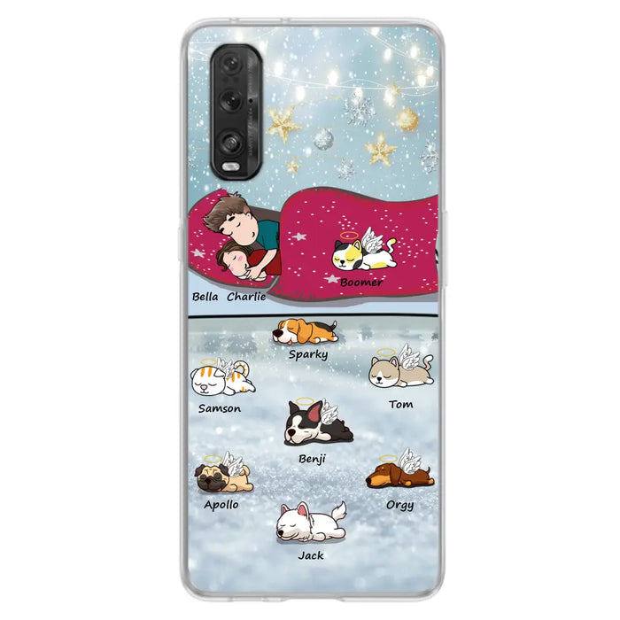 Personalized Couple With Pet Phone Case - Up to 8 Pets - Best Gift For Dog/Cat Lover - Case For Xiaomi, Oppo And Huawei