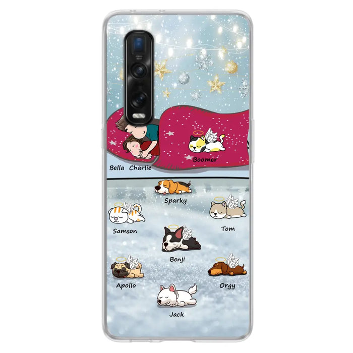 Personalized Couple With Pet Phone Case - Up to 8 Pets - Best Gift For Dog/Cat Lover - Case For Xiaomi, Oppo And Huawei