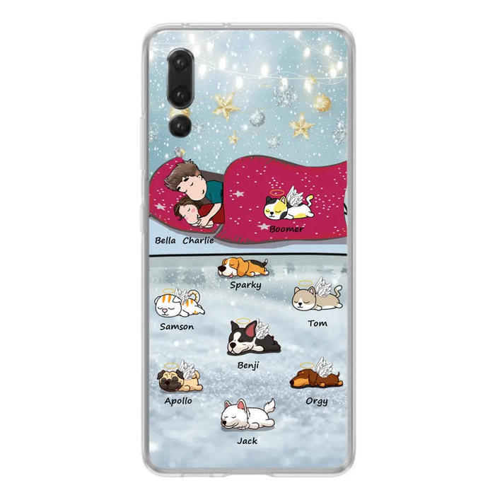 Personalized Couple With Pet Phone Case - Up to 8 Pets - Best Gift For Dog/Cat Lover - Case For Xiaomi, Oppo And Huawei