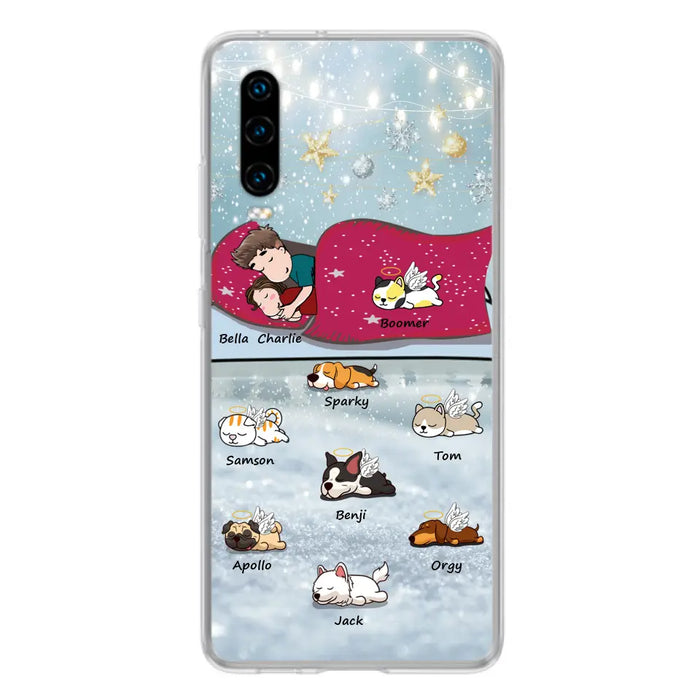Personalized Couple With Pet Phone Case - Up to 8 Pets - Best Gift For Dog/Cat Lover - Case For Xiaomi, Oppo And Huawei