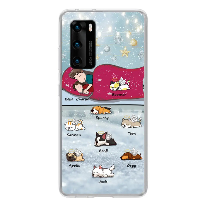 Personalized Couple With Pet Phone Case - Up to 8 Pets - Best Gift For Dog/Cat Lover - Case For Xiaomi, Oppo And Huawei
