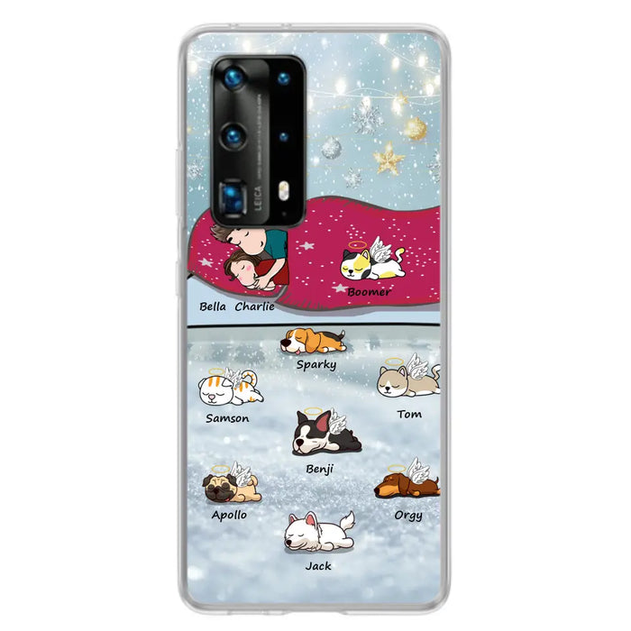 Personalized Couple With Pet Phone Case - Up to 8 Pets - Best Gift For Dog/Cat Lover - Case For Xiaomi, Oppo And Huawei