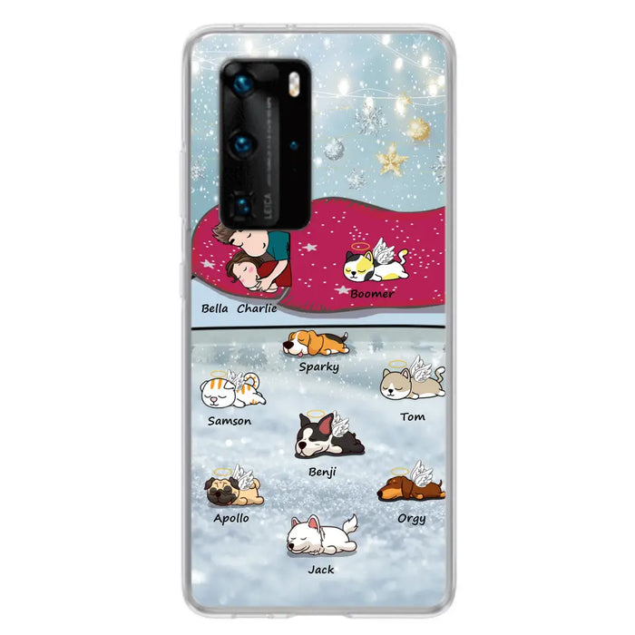 Personalized Couple With Pet Phone Case - Up to 8 Pets - Best Gift For Dog/Cat Lover - Case For Xiaomi, Oppo And Huawei
