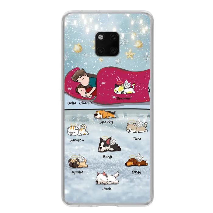 Personalized Couple With Pet Phone Case - Up to 8 Pets - Best Gift For Dog/Cat Lover - Case For Xiaomi, Oppo And Huawei