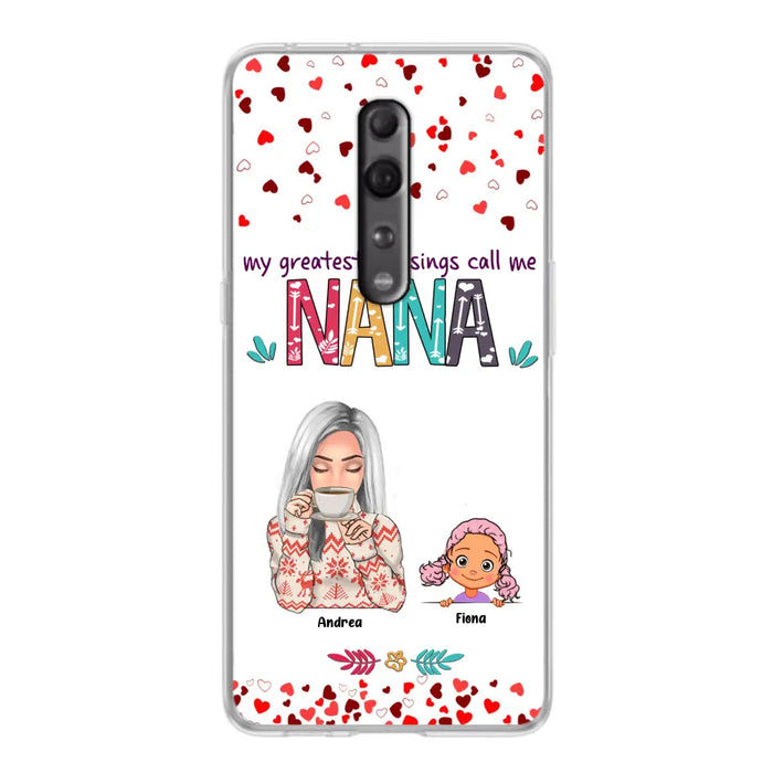 Personalized Grandma & Grandkids Phone Case - Up to 5 Kids - My Greatest Blessings Call Me Nana - For Xiaomi, Oppo And Huawei Phone Case