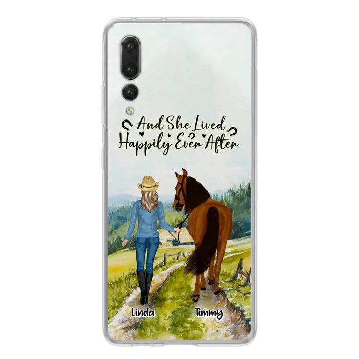 Personalized Horse Girl Phone Case - Up to 4 Horses - Best Gift For Horse Lover - Just A Girl Who Loves Horses - Case For Xiaomi, Huawei & Oppo