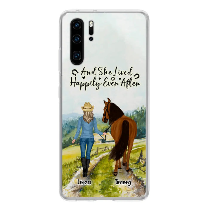 Personalized Horse Girl Phone Case - Up to 4 Horses - Best Gift For Horse Lover - Just A Girl Who Loves Horses - Case For Xiaomi, Huawei & Oppo