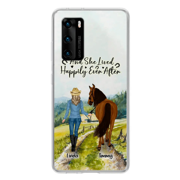 Personalized Horse Girl Phone Case - Up to 4 Horses - Best Gift For Horse Lover - Just A Girl Who Loves Horses - Case For Xiaomi, Huawei & Oppo