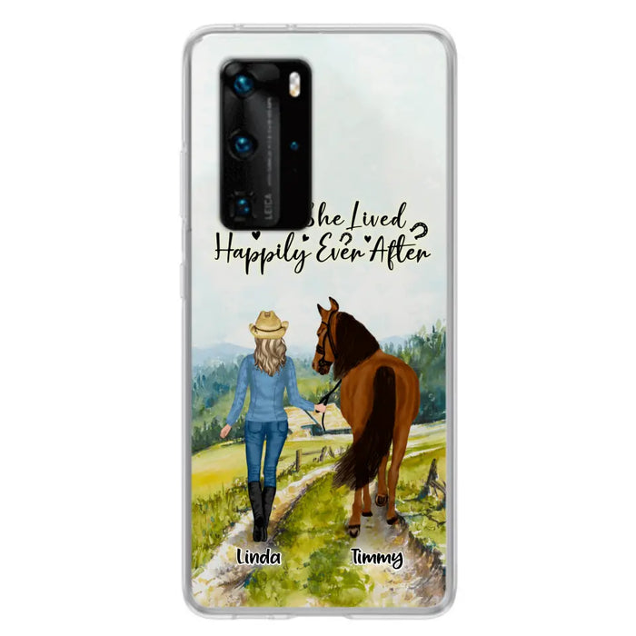 Personalized Horse Girl Phone Case - Up to 4 Horses - Best Gift For Horse Lover - Just A Girl Who Loves Horses - Case For Xiaomi, Huawei & Oppo