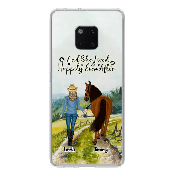 Personalized Horse Girl Phone Case - Up to 4 Horses - Best Gift For Horse Lover - Just A Girl Who Loves Horses - Case For Xiaomi, Huawei & Oppo