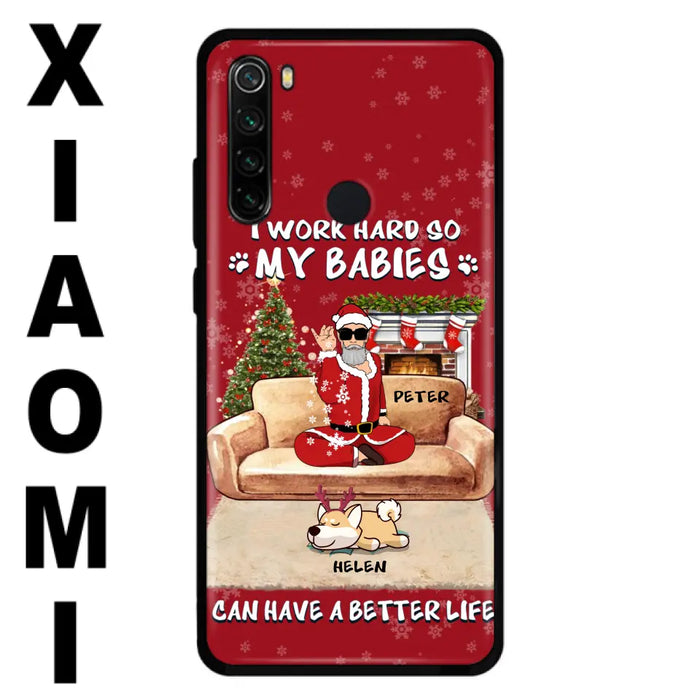 Personalized Christmas Pet Dad Phone Case - Man With Up to 4 Pets - Gift For Cat/ Dog Lover - Case For Xiaomi, Oppo And Huawei