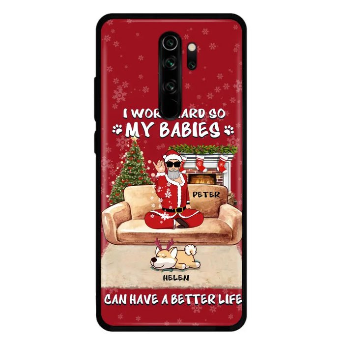 Personalized Christmas Pet Dad Phone Case - Man With Up to 4 Pets - Gift For Cat/ Dog Lover - Case For Xiaomi, Oppo And Huawei