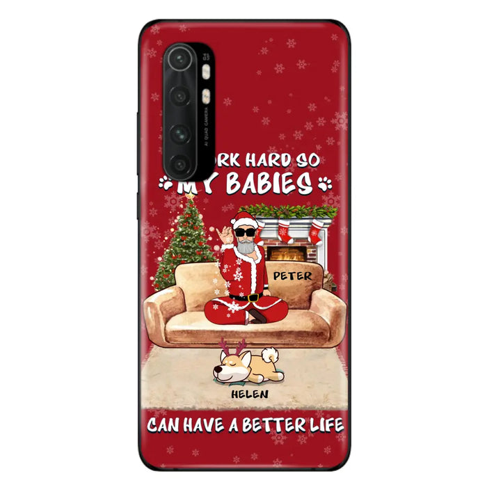Personalized Christmas Pet Dad Phone Case - Man With Up to 4 Pets - Gift For Cat/ Dog Lover - Case For Xiaomi, Oppo And Huawei
