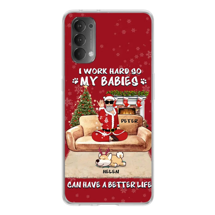 Personalized Christmas Pet Dad Phone Case - Man With Up to 4 Pets - Gift For Cat/ Dog Lover - Case For Xiaomi, Oppo And Huawei