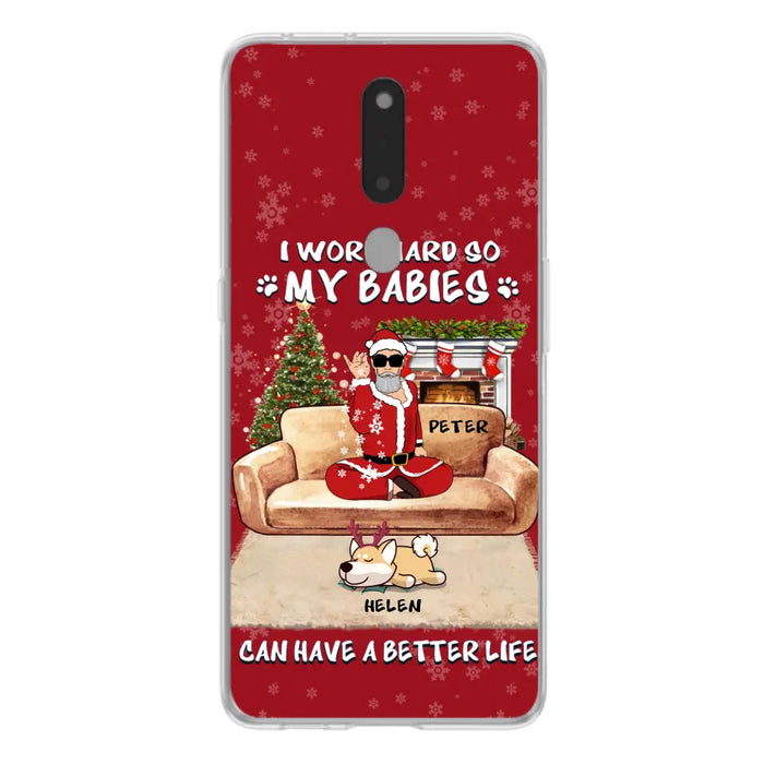 Personalized Christmas Pet Dad Phone Case - Man With Up to 4 Pets - Gift For Cat/ Dog Lover - Case For Xiaomi, Oppo And Huawei