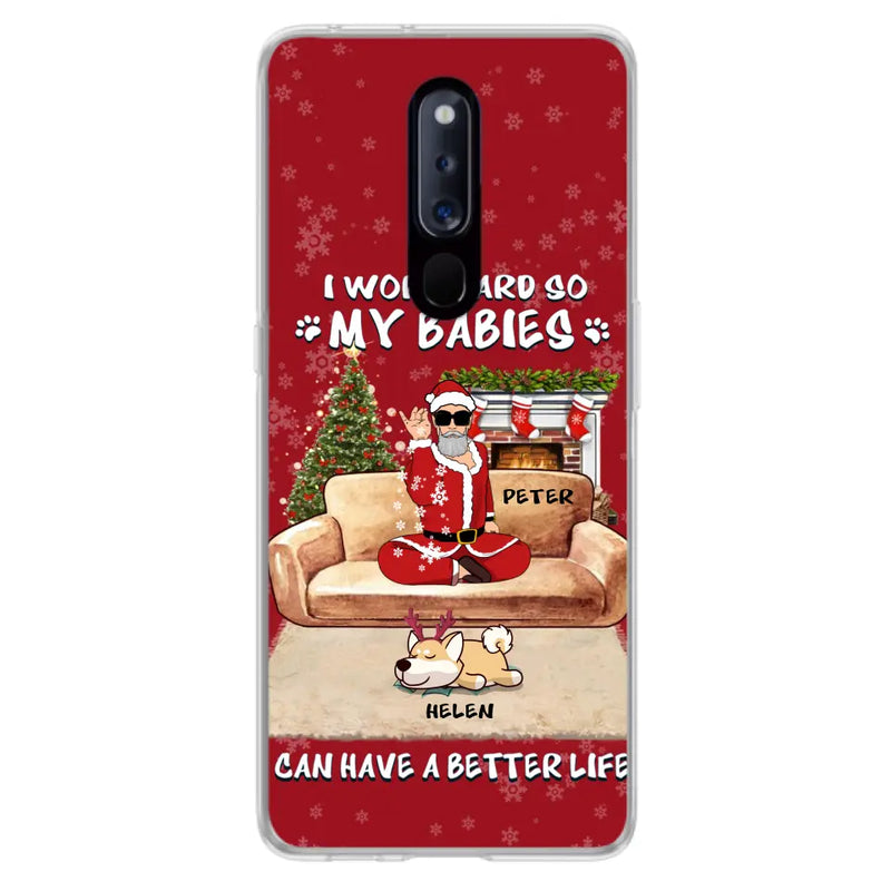 Personalized Christmas Pet Dad Phone Case - Man With Up to 4 Pets - Gift For Cat/ Dog Lover - Case For Xiaomi, Oppo And Huawei