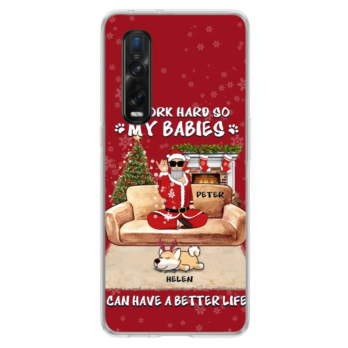 Personalized Christmas Pet Dad Phone Case - Man With Up to 4 Pets - Gift For Cat/ Dog Lover - Case For Xiaomi, Oppo And Huawei