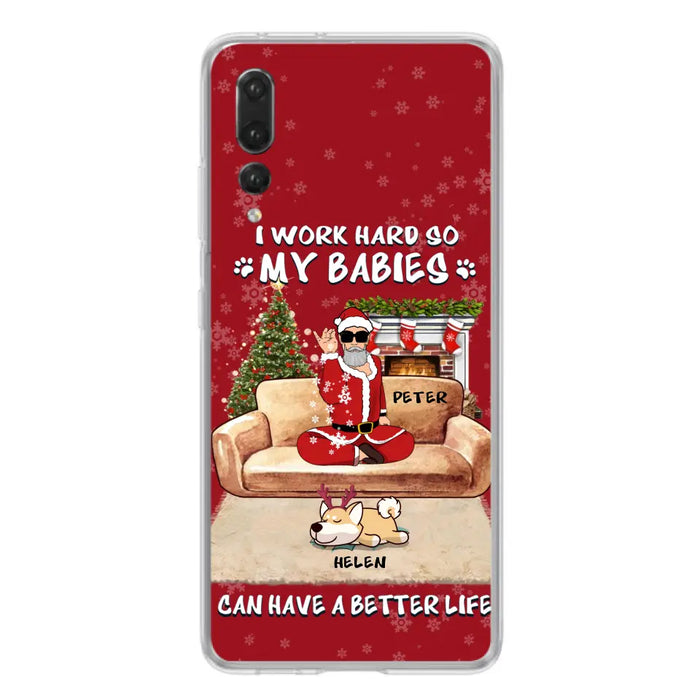 Personalized Christmas Pet Dad Phone Case - Man With Up to 4 Pets - Gift For Cat/ Dog Lover - Case For Xiaomi, Oppo And Huawei