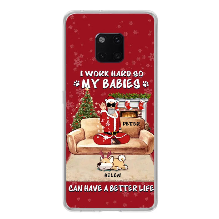 Personalized Christmas Pet Dad Phone Case - Man With Up to 4 Pets - Gift For Cat/ Dog Lover - Case For Xiaomi, Oppo And Huawei