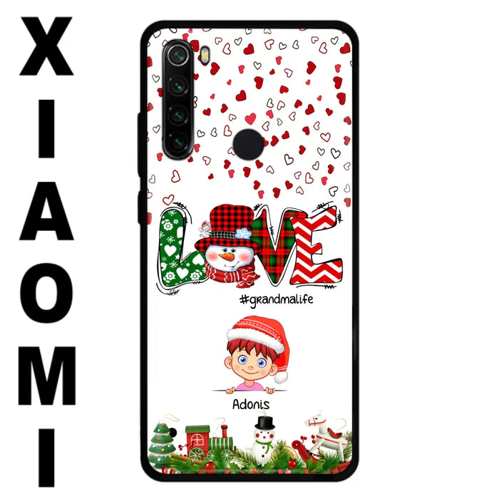 Personalized Christmas Grandmalife Phone Case - Up to 6 Kids - Christmas Gift For Grandma, Mama - Case For Xiaomi, Oppo And Huawei