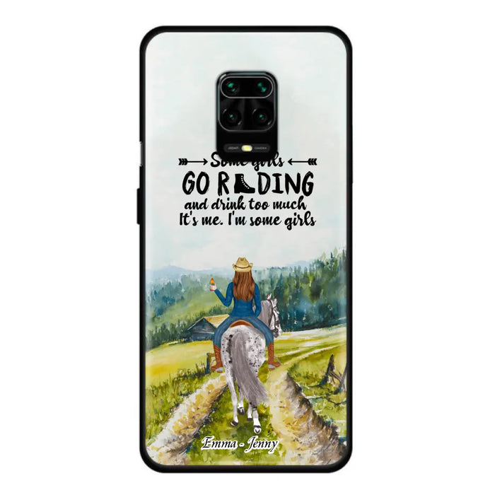 Personalized Riding Horse Phone Case - Up to 2 Girls - Best Gift For Horse Lover/Friends - Some Girls Go Riding And Drink Too Much It's Me - Case For Xiaomi, Huawei & Oppo