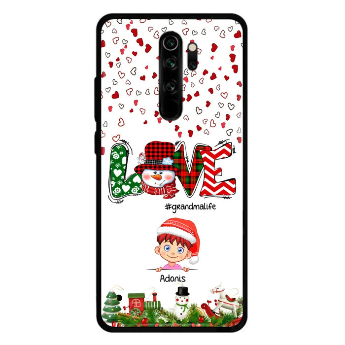 Personalized Christmas Grandmalife Phone Case - Up to 6 Kids - Christmas Gift For Grandma, Mama - Case For Xiaomi, Oppo And Huawei