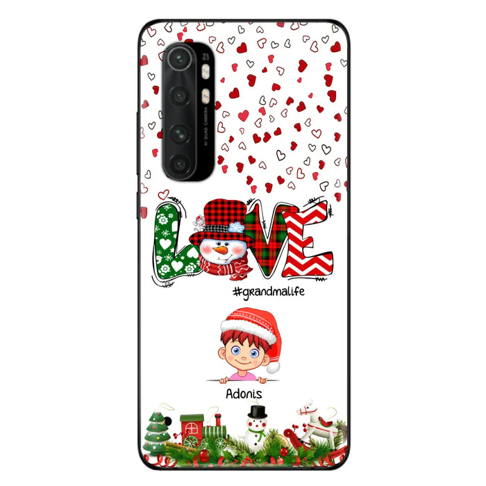 Personalized Christmas Grandmalife Phone Case - Up to 6 Kids - Christmas Gift For Grandma, Mama - Case For Xiaomi, Oppo And Huawei