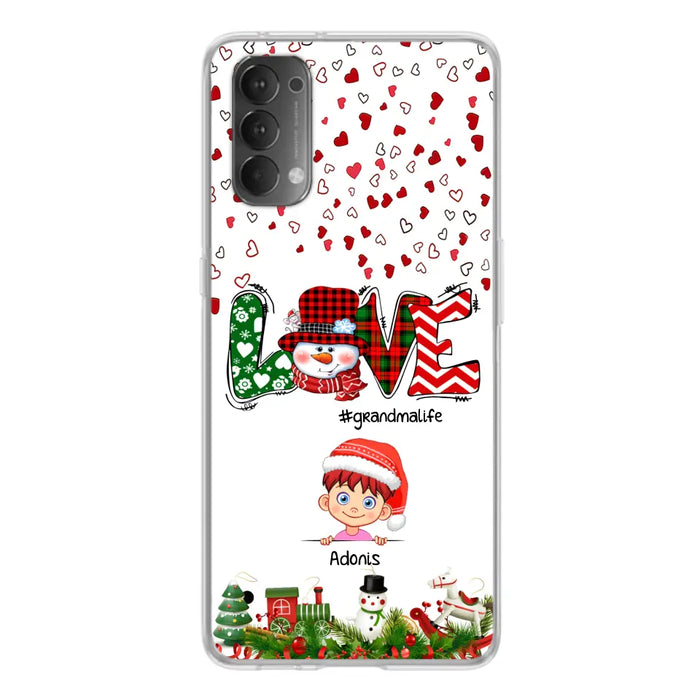 Personalized Christmas Grandmalife Phone Case - Up to 6 Kids - Christmas Gift For Grandma, Mama - Case For Xiaomi, Oppo And Huawei
