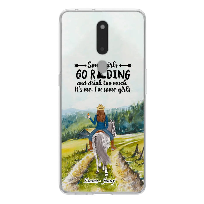 Personalized Riding Horse Phone Case - Up to 2 Girls - Best Gift For Horse Lover/Friends - Some Girls Go Riding And Drink Too Much It's Me - Case For Xiaomi, Huawei & Oppo