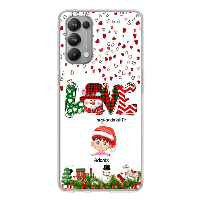 Personalized Christmas Grandmalife Phone Case - Up to 6 Kids - Christmas Gift For Grandma, Mama - Case For Xiaomi, Oppo And Huawei