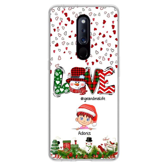 Personalized Christmas Grandmalife Phone Case - Up to 6 Kids - Christmas Gift For Grandma, Mama - Case For Xiaomi, Oppo And Huawei