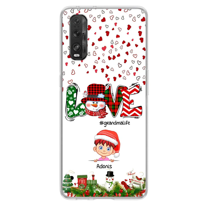 Personalized Christmas Grandmalife Phone Case - Up to 6 Kids - Christmas Gift For Grandma, Mama - Case For Xiaomi, Oppo And Huawei