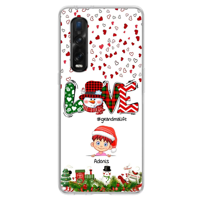 Personalized Christmas Grandmalife Phone Case - Up to 6 Kids - Christmas Gift For Grandma, Mama - Case For Xiaomi, Oppo And Huawei