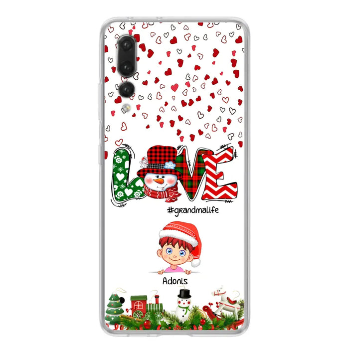 Personalized Christmas Grandmalife Phone Case - Up to 6 Kids - Christmas Gift For Grandma, Mama - Case For Xiaomi, Oppo And Huawei