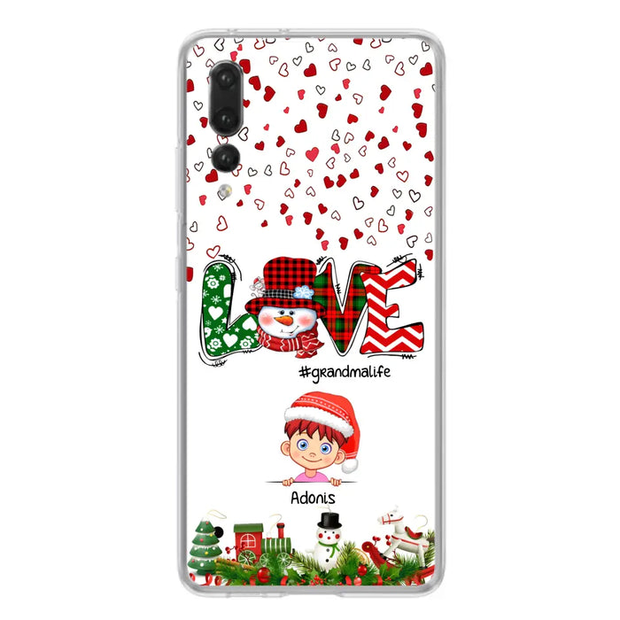 Personalized Christmas Grandmalife Phone Case - Up to 6 Kids - Christmas Gift For Grandma, Mama - Case For Xiaomi, Oppo And Huawei