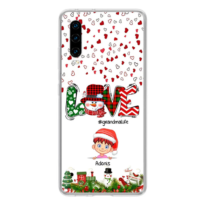 Personalized Christmas Grandmalife Phone Case - Up to 6 Kids - Christmas Gift For Grandma, Mama - Case For Xiaomi, Oppo And Huawei