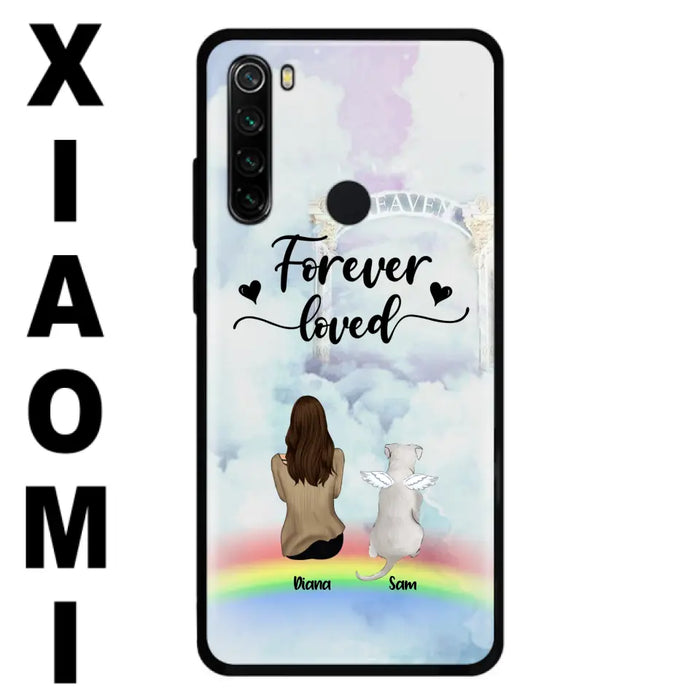 Personalized Memorial Pets Phone Case - Man/Woman With Up to 4 Pets - Memorial Gift For Dog Lovers/Cat Lovers - Forever Loved - For Xiaomi, Oppo And Huawei Phone Case - AXSIO5