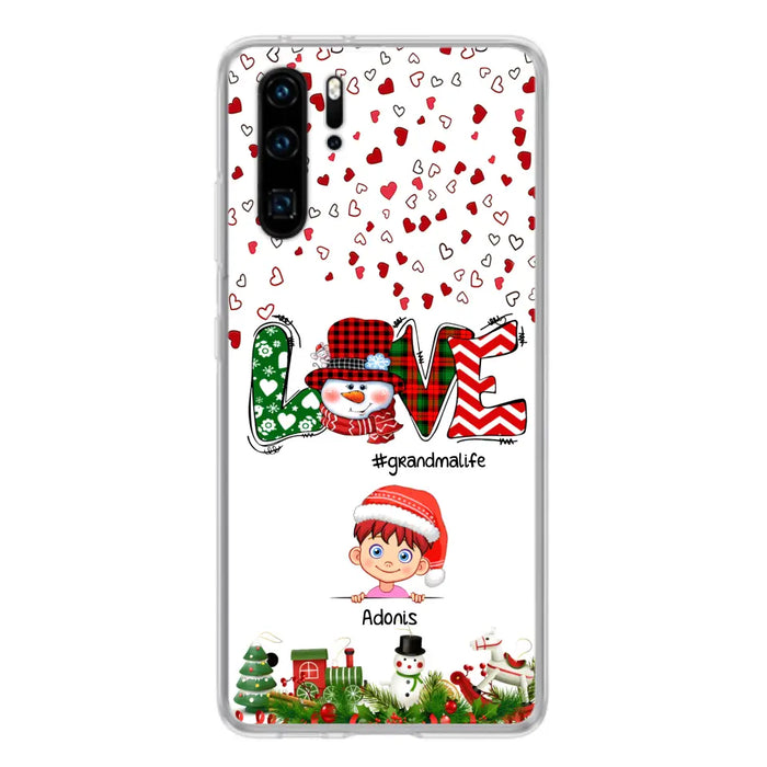 Personalized Christmas Grandmalife Phone Case - Up to 6 Kids - Christmas Gift For Grandma, Mama - Case For Xiaomi, Oppo And Huawei