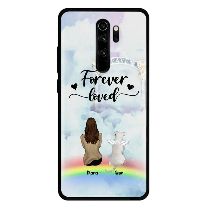 Personalized Memorial Pets Phone Case - Man/Woman With Up to 4 Pets - Memorial Gift For Dog Lovers/Cat Lovers - Forever Loved - For Xiaomi, Oppo And Huawei Phone Case - AXSIO5