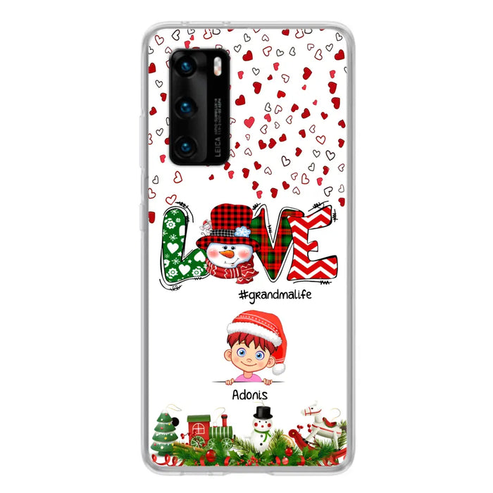 Personalized Christmas Grandmalife Phone Case - Up to 6 Kids - Christmas Gift For Grandma, Mama - Case For Xiaomi, Oppo And Huawei