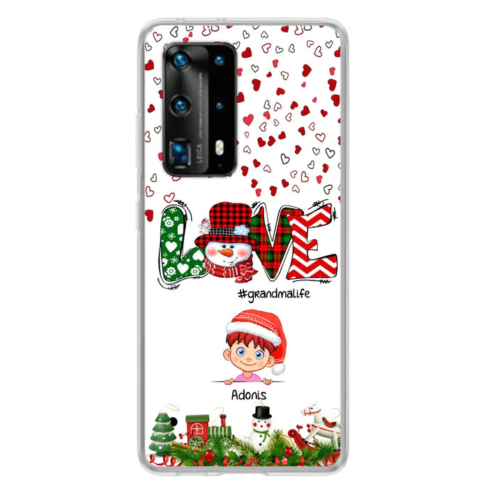 Personalized Christmas Grandmalife Phone Case - Up to 6 Kids - Christmas Gift For Grandma, Mama - Case For Xiaomi, Oppo And Huawei