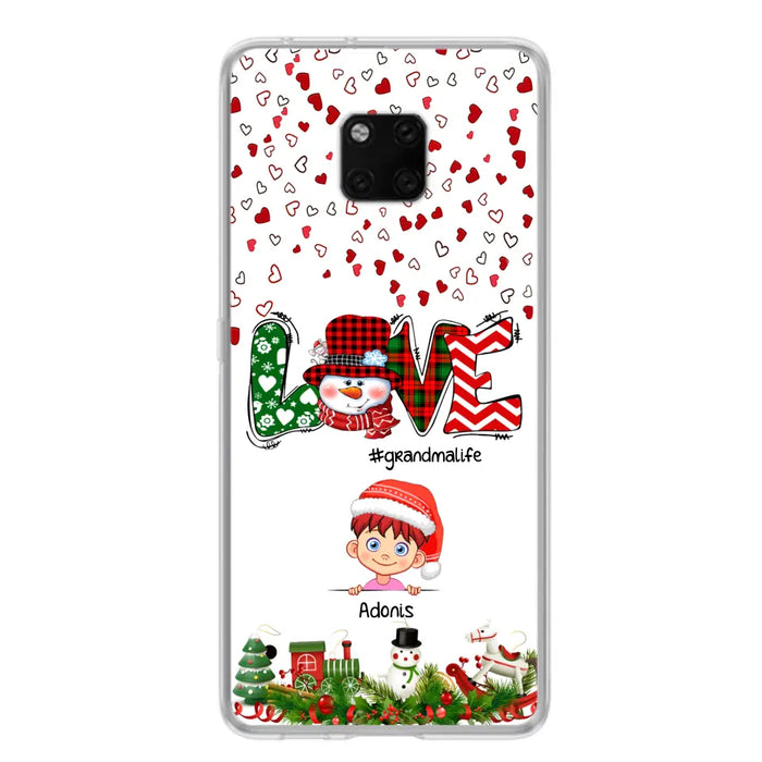 Personalized Christmas Grandmalife Phone Case - Up to 6 Kids - Christmas Gift For Grandma, Mama - Case For Xiaomi, Oppo And Huawei