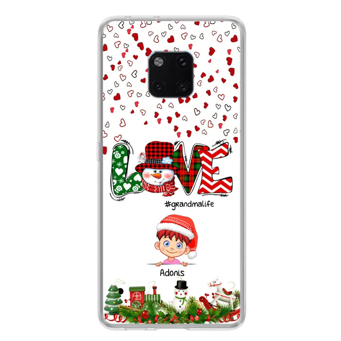 Personalized Christmas Grandmalife Phone Case - Up to 6 Kids - Christmas Gift For Grandma, Mama - Case For Xiaomi, Oppo And Huawei