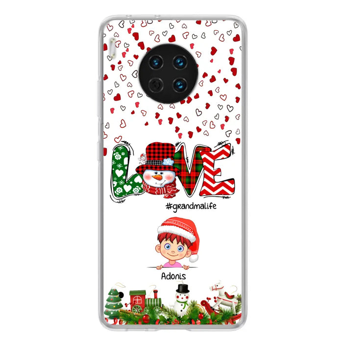 Personalized Christmas Grandmalife Phone Case - Up to 6 Kids - Christmas Gift For Grandma, Mama - Case For Xiaomi, Oppo And Huawei
