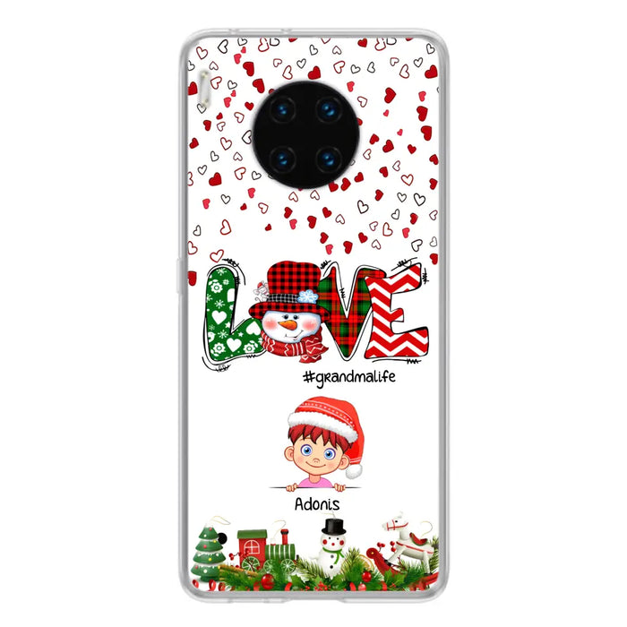 Personalized Christmas Grandmalife Phone Case - Up to 6 Kids - Christmas Gift For Grandma, Mama - Case For Xiaomi, Oppo And Huawei