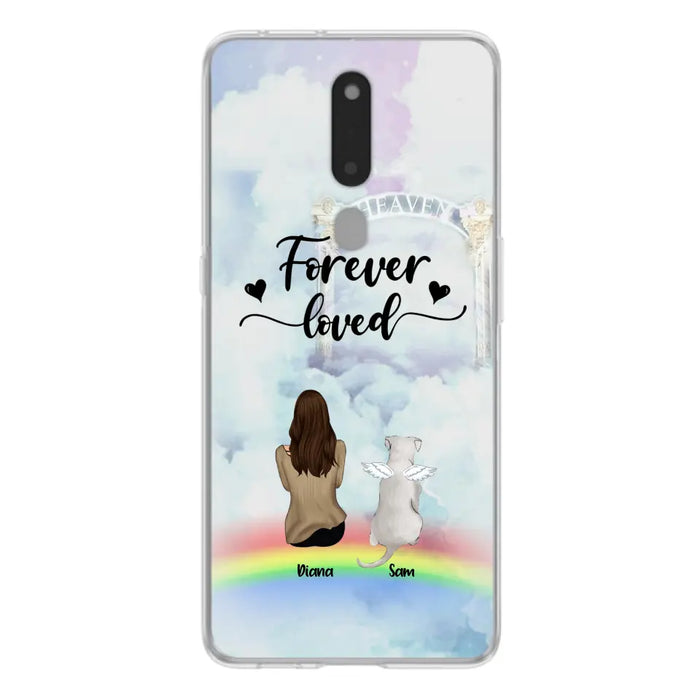 Personalized Memorial Pets Phone Case - Man/Woman With Up to 4 Pets - Memorial Gift For Dog Lovers/Cat Lovers - Forever Loved - For Xiaomi, Oppo And Huawei Phone Case - AXSIO5