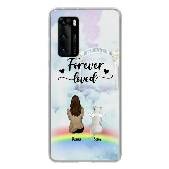 Personalized Memorial Pets Phone Case - Man/Woman With Up to 4 Pets - Memorial Gift For Dog Lovers/Cat Lovers - Forever Loved - For Xiaomi, Oppo And Huawei Phone Case - AXSIO5